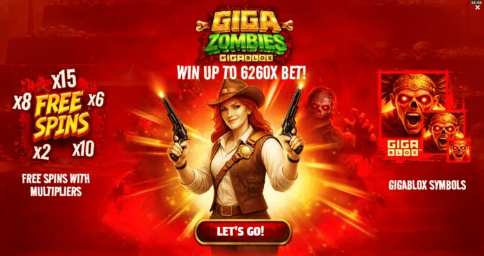 Giga Zombies - menu kryesore me zgjedhjen e bastit