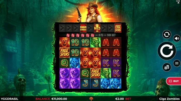 Giga Zombies - ekran loje me rrotulla 6x5